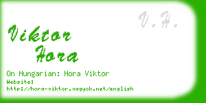 viktor hora business card